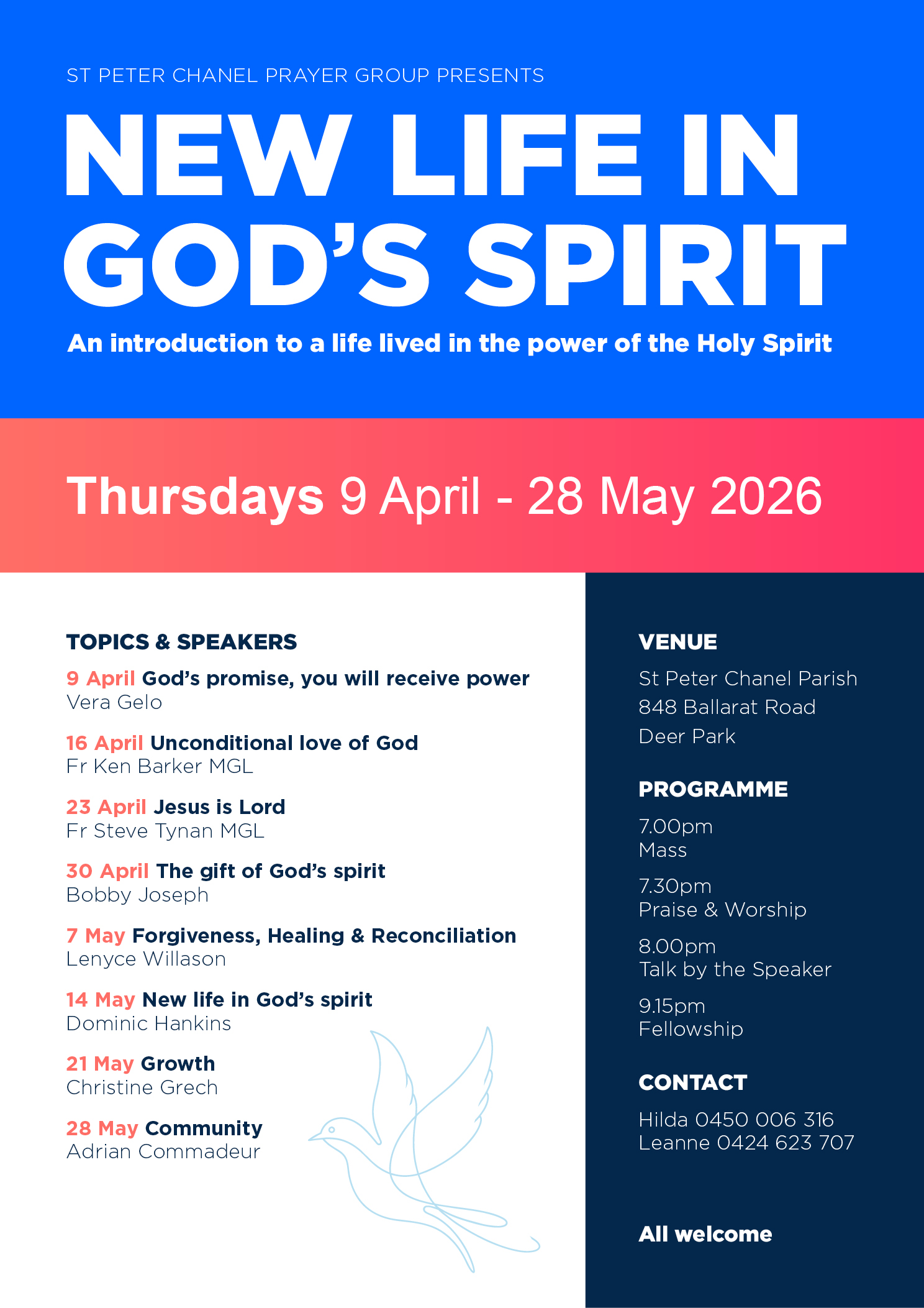 New Life in God's Spirit / 9 April - 28 May